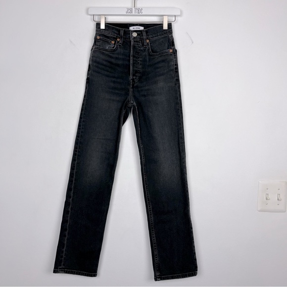 RE/DONE 70s High-Rise Stove Pipe Jeans - Picture 1 of 11
